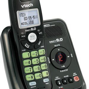 New Vtech Dect 6.0 Single Handset Cordless Phone System with Digital Answering M
